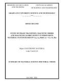 Summary Of Material Science Doctoral Thesis: Study of phase transition, magnetic order and magnetocaloric effect in perovskite material systems based on La0,7A0,3MnO3 (A = Ca, Sr, Ba)