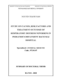 Summary of doctoral thesis: Study on causes, risk factors and treatment outcome of respiratory distress newborns in pediatrics depatment Bach Mai hospital