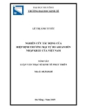 Tóm tắt Luận văn Thạc sĩ Kinh tế phát triển: Nghiên cứu tác động của hiệp định thương mại tự do ASEAN đến nhập khẩu của Việt Nam