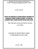 Summary of the Doctoral Thesis in Philosophy of Education: Develop the competence of teaching chemical experiment for pedagogical students through the module 'The practical experiment about teaching chemistry method in high school