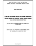 Summary of Doctoral Dissertation in Educational Science: Designing and using modular materials in teaching Mathematics Teaching Methods for students in the pedagogical colleges in Lao People's Democratic Republic