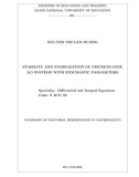 Summary of Doctoral Dissertation in Mathematics: Stability and stabilization of discrete time 2-D systems with stochastic parameters