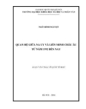 Luận văn Thạc sĩ Quốc tế học: Quan hệ giữa Na Uy và Liên minh châu Âu từ năm 1992 đến nay