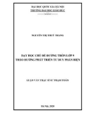 Luận văn Thạc sĩ Sư phạm Toán: Dạy học chủ đề đường tròn lớp 9 theo hướng phát triển tư duy phản biện