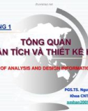 Bài giảng Phân tích và thiết kế hệ thống thông tin: Chương 1 - PGS.TS. Nguyễn Mậu Hân