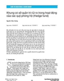 Khung cơ sở quản trị rủi ro trong hoạt động của các quỹ phòng hộ (Hedge fund)