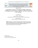 Chính sách, pháp luật về đất đai đối với người dân tộc thiểu số tại chỗ của Campuchia và Philippines – Bài học kinh nghiệm cho Việt Nam