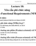 Bài giảng Phân tích yêu cầu phần mềm - Chương 10: Yêu cầu phi chức năng