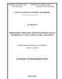 Summary of PhD dissertation: Biodiversity research and development of eco tourism in Cat Ba national park - Hai Phong