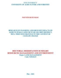 Doctoral dissertation summary resources management and environment: Research on flooding and drought impacts on agricultural land use in Quang Dien district, Thua Thien Hue province in the context of climate change