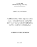 Luận án Tiến sĩ Hóa phân tích: Nghiên cứu phát triển điện cực màng vàng – đồng để xác định lượng vết thủy ngân trong nước tự nhiên bằng phương pháp vonampe hòa tan