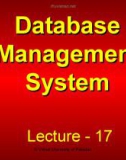 Lecture Database management systems: Lesson 17