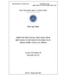 Luận văn Thạc sĩ Vật lý: Thiết kế chế tạo ma trận thấu kính biên dạng tự do nhằm tăng hiệu suất trong chiếu sáng cây trồng