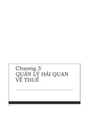 Bài giảng Kinh tế hải quan - Chương 3: Quản lý hải quan về thuế