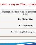 Bài giảng Kinh tế nguồn nhân lực căn bản - Chương 2: Thị trường lao động