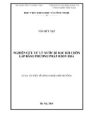 Luận án Tiến sĩ Công nghệ môi trường: Nghiên cứu xử lý nước rỉ rác bãi chôn lấp bằng phương pháp ozon hóa