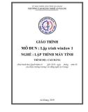 Giáo trình Lập trình window 1 (Nghề: Lập trình máy tính - Trình độ Cao đẳng) - Trường Cao đẳng Nghề An Giang