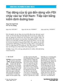 Tác động của tỷ giá đến dòng vốn FDI chảy vào tại Việt Nam - Tiếp cận bằng kiểm định đường bao