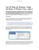 Tạo XP Mode cho Windows 7 phiên bản Home và Windows Vista – phần 1