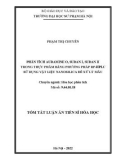 Tóm tắt Luận án Tiến sĩ Hóa học: Phân tích Auramin O, Sundan I, Sudan II trong thực phẩm bằng phương pháp RP-HPLC sử dụng vật liệu nanosilica để xử lý mẫu