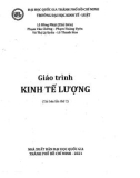 Giáo trình Kinh tế lượng: Phần 1 (2021)