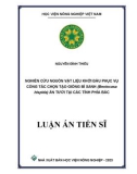 Luận án Tiến sĩ Di truyền và chọn giống cây trồng: Nghiên cứu nguồn vật liệu khởi đầu phục vụ công tác chọn tạo giống bí xanh (Benincasa hisphida) ăn tươi tại các tỉnh phía Bắc