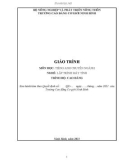 Giáo trình Tiếng Anh chuyên ngành (Nghề: Lập trình máy tính - Cao đẳng) - Trường Cao đẳng Cơ giới Ninh Bình (2021)