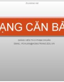 Bài giảng về Mạng căn bản