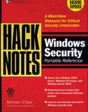 HackNotes Windows Security Portable Reference