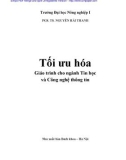 Tối ưu hóa: Giáo trình cho ngành tin học và CNTT_ĐH nông nghiệp I