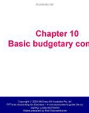 Lecture Accounting for Business – A non-accountant's guide (2/e) - Chapter 10: Basic budgetary controls