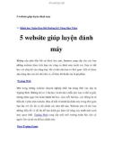 5 website giúp luyện đánh máy