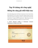 Top 10 chứng chỉ công nghệ thông tin sáng giá nhất hiện nay