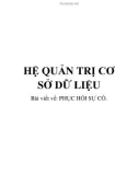 TÀI LIỆU HỆ QUẢN TRỊ CƠ SỞ DỮ LIỆU