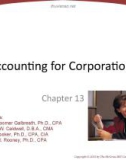 Lecture Fundamental accounting principles (21e) - Chapter 13: Accounting for corporations