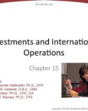 Lecture Fundamental accounting principles (21e) - Chapter 15: Investments and internationaloperations