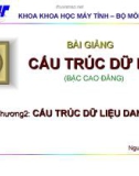 Bài giảng cấu trúc dữ liệu - Chương 2 Cấu trúc dữ liệu danh sách