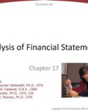 Lecture Fundamental accounting principles (21e) - Chapter 17: Analysis of financial statements