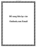 Bổ sung liên lạc vào Outlook.com Email