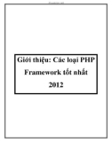 Giới thiệu: Các loại PHP Framework tốt nhất 2012