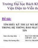 Đề tài: TÌM HIỂU KỸ THUẬT MÃ HÓA DES TRONG HỆ THỐNG BẢO MẬT THÔNG TIN