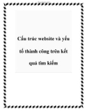 Cấu trúc website và yếu tố thành công trên kết quả tìm kiếm