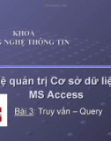 Hệ quản trị cơ sở dữ liệu MS Access - Bài 3