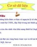 Bài giảng Cơ sở dữ liệu - Hồ Cẩm Hà