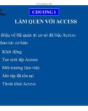 Bài giảng Microsoft Office: Chương 1 - Làm quen với Access