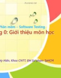 Nhập môn Công nghệ phần mềm: Chương 0 - Lương Trần Hy Hiến