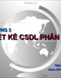 Bài giảng Cơ sở dữ liệu phân tán: Chương 3 - Nguyễn Mậu Hân