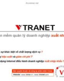 Bài giảng Vtranet phần mềm Quản lý doanh nghiệp xuất nhập khẩu