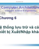 Bài giảng Kiến trúc máy tính - Chương 6: Hệ thống lưu trữ và các thiết bị Xuất/Nhập khác