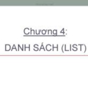 Bài giảng môn Cấu trúc dữ liệu - Chương 4: Danh sách (list)